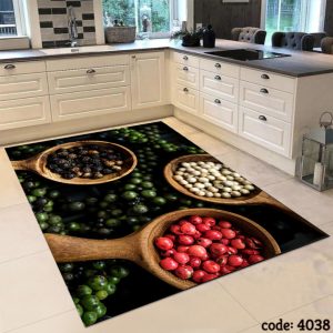 4038فرشینه اشپزخانه طرح قاشق های رنگارنگ