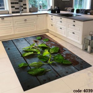 4039فرشینه اشپزخانه طرح نعنایی